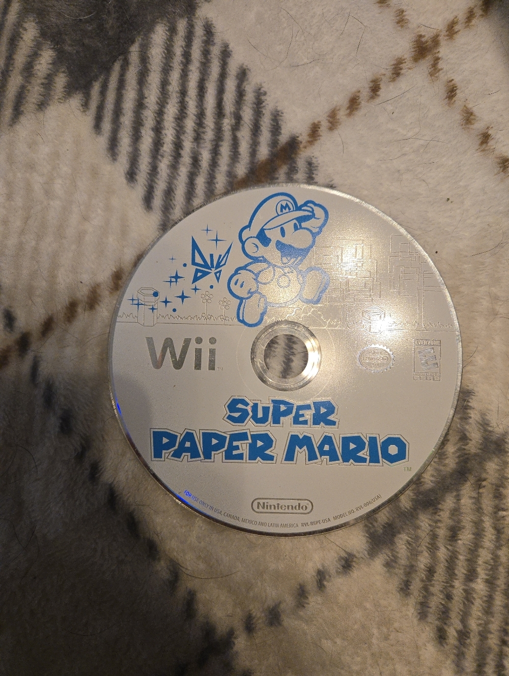 Super Paper Mario Nintendo Wii Game Disc Only
